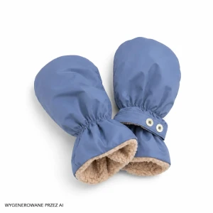 Mitenki zimowe Ducksday Twin Blue 86–92 – niebieskie