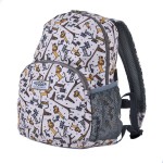 Plecak dla przedszkolaka dzikie zwierzęta z pasem piersiowym, wiek 4-8 lat, wzór Safari