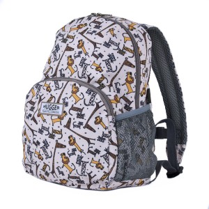 Plecak dla przedszkolaka dzikie zwierzęta z pasem piersiowym, wiek 4-8 lat, wzór Safari